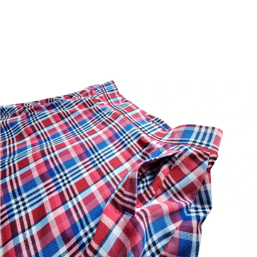 Talbots Plaid Skort Women's Size S Red‎ Blue White Built-in Shorts Golf Tennis